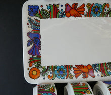 Load image into Gallery viewer, 1960s Villeroy &amp; Boch Set of Six Egg Cugs on Original Stand ACAPULCO
