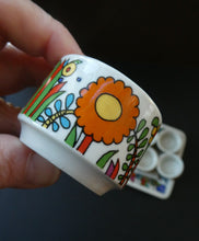 Load image into Gallery viewer, 1960s Villeroy &amp; Boch Set of Six Egg Cugs on Original Stand ACAPULCO

