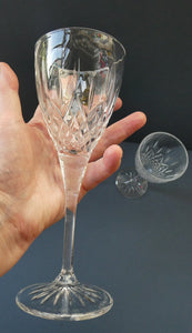 Set of Six Vintage ROYAL DOULTON Long Stemmed Wine Glasses: Earlswood Pattern