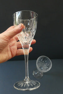 Set of Six Vintage ROYAL DOULTON Long Stemmed Wine Glasses: Earlswood Pattern