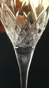 Set of Six Vintage ROYAL DOULTON Long Stemmed Wine Glasses: Earlswood Pattern