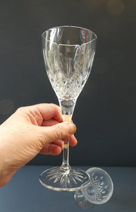 Set of Six Vintage ROYAL DOULTON Long Stemmed Wine Glasses: Earlswood Pattern