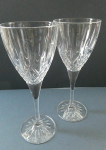 Set of Six Vintage ROYAL DOULTON Long Stemmed Wine Glasses: Earlswood Pattern