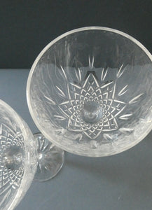 Set of Six Vintage ROYAL DOULTON Long Stemmed Wine Glasses: Earlswood Pattern