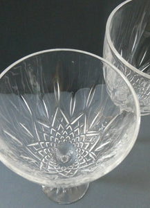Set of Six Vintage ROYAL DOULTON Long Stemmed Wine Glasses: Earlswood Pattern