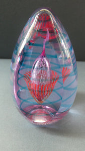 Vintage SCOTTISH Caithness Glass Paperweight: SHOOTING STAR by Alastair MacIntosh; 2003