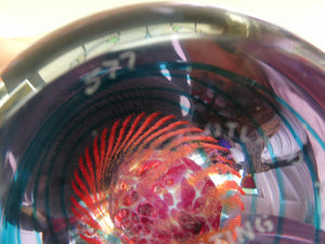 Vintage SCOTTISH Caithness Glass Paperweight: SHOOTING STAR by Alastair MacIntosh; 2003