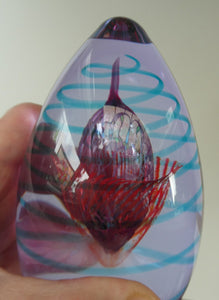 Vintage SCOTTISH Caithness Glass Paperweight: SHOOTING STAR by Alastair MacIntosh; 2003