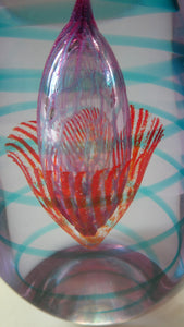 Vintage SCOTTISH Caithness Glass Paperweight: SHOOTING STAR by Alastair MacIntosh; 2003