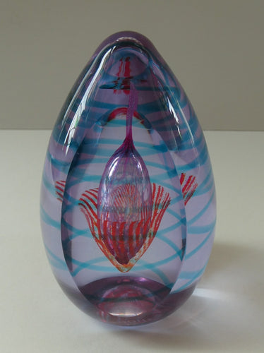 Vintage SCOTTISH Caithness Glass Paperweight: SHOOTING STAR by Alastair MacIntosh; 2003