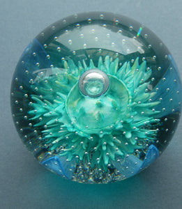 Vintage Scottish CAITHNESS GLASS Paperweight AQUAMARINA. Philip Chaplain 1998