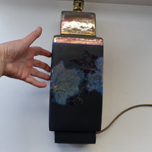 Load image into Gallery viewer, SCOTTISH POTTERY. LARGE Margery Clinton Lustre Glaze Lamp Base. Re-wired
