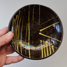 Load image into Gallery viewer, SCOTTISH POTTERY. Rarer Margery Clinton Circular Plate with an Abstract Yellow Slipware Decoration
