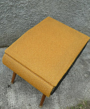Load image into Gallery viewer, 1950s SHERBOURNE Lidded Sewing Box taking the form of a Stool. With Dansette Style Legs
