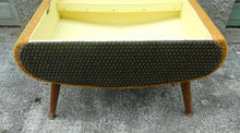 Load image into Gallery viewer, 1950s SHERBOURNE Lidded Sewing Box taking the form of a Stool. With Dansette Style Legs
