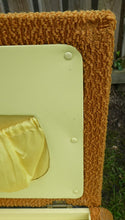 Load image into Gallery viewer, 1950s SHERBOURNE Lidded Sewing Box taking the form of a Stool. With Dansette Style Legs
