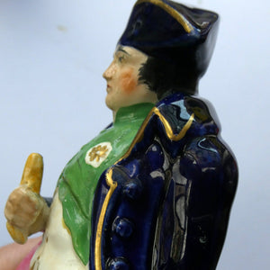 RARE 1850s Slip Cast Staffordshire Figurine of the Emperor Napoleon