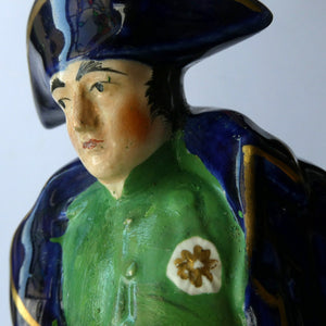 RARE 1850s Slip Cast Staffordshire Figurine of the Emperor Napoleon