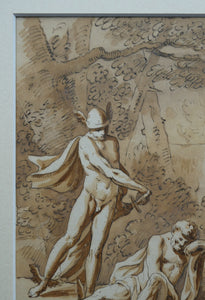 18th Century European School Pen and Ink Mercury and Argus