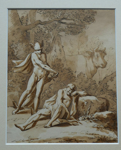 18th Century European School Pen and Ink Mercury and Argus