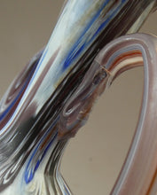 Load image into Gallery viewer, LARGE Italian Vintage FRATELLI TOSO Glass Vase. Made of Satin Finished Fused Tutti Frutti Canes. 9 3/4 INCHES
