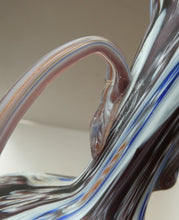 Load image into Gallery viewer, LARGE Italian Vintage FRATELLI TOSO Glass Vase. Made of Satin Finished Fused Tutti Frutti Canes. 9 3/4 INCHES
