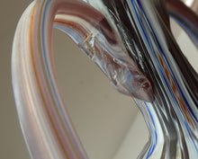 Load image into Gallery viewer, LARGE Italian Vintage FRATELLI TOSO Glass Vase. Made of Satin Finished Fused Tutti Frutti Canes. 9 3/4 INCHES
