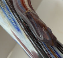 Load image into Gallery viewer, LARGE Italian Vintage FRATELLI TOSO Glass Vase. Made of Satin Finished Fused Tutti Frutti Canes. 9 3/4 INCHES
