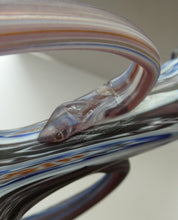 Load image into Gallery viewer, LARGE Italian Vintage FRATELLI TOSO Glass Vase. Made of Satin Finished Fused Tutti Frutti Canes. 9 3/4 INCHES
