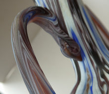 Load image into Gallery viewer, LARGE Italian Vintage FRATELLI TOSO Glass Vase. Made of Satin Finished Fused Tutti Frutti Canes. 9 3/4 INCHES
