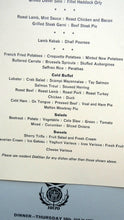 Load image into Gallery viewer, Official Menu Samples Compiled for the Commonwealth Games. EDINBURGH 1970. VERY Rare Survivor
