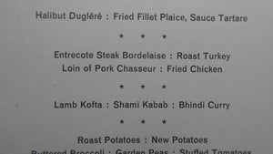Official Menu Samples Compiled for the Commonwealth Games. EDINBURGH 1970. VERY Rare Survivor