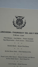 Load image into Gallery viewer, Official Menu Samples Compiled for the Commonwealth Games. EDINBURGH 1970. VERY Rare Survivor
