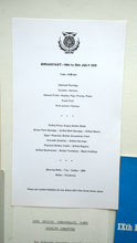 Load image into Gallery viewer, Official Menu Samples Compiled for the Commonwealth Games. EDINBURGH 1970. VERY Rare Survivor
