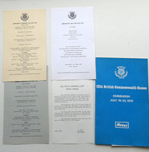 Load image into Gallery viewer, Official Menu Samples Compiled for the Commonwealth Games. EDINBURGH 1970. VERY Rare Survivor
