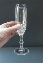 Load image into Gallery viewer, Vintage Edinburgh Crystal PAIR of Tall CHAMPAGNE Flute Glasses.  7 3/8 inches
