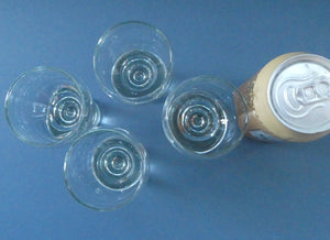 SET OF FOUR Caithness CANISBAY Small CLEAR Coloured Glasses