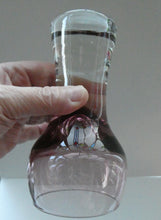Load image into Gallery viewer, PAIR of Caithness CANISBAY LARGE Amethyst Coloured Wine Glasses. Space Age Shape. 5 3/4 inches in height
