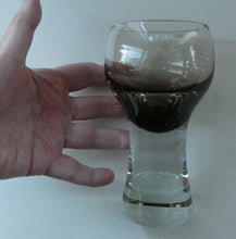 Load image into Gallery viewer, PAIR of Caithness CANISBAY LARGE Peat Coloured Wine Glasses. Space Age Shape. 5 1/4 inches in height

