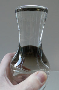 PAIR of Caithness CANISBAY LARGE Peat Coloured Wine Glasses. Space Age Shape. 5 1/4 inches in height