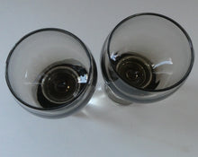 Load image into Gallery viewer, PAIR of Caithness CANISBAY LARGE Peat Coloured Wine Glasses. Space Age Shape. 5 1/4 inches in height
