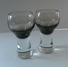 Load image into Gallery viewer, PAIR of Caithness CANISBAY LARGE Peat Coloured Wine Glasses. Space Age Shape. 5 1/4 inches in height
