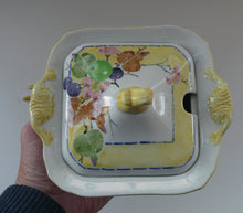 Load image into Gallery viewer, SCOTTISH POTTERY. Rare 1920s Mak Merry Hand-Painted Lidded Serving Dish. Decorated  with Fruits and Berries
