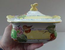 Load image into Gallery viewer, SCOTTISH POTTERY. Rare 1920s Mak Merry Hand-Painted Lidded Serving Dish. Decorated  with Fruits and Berries
