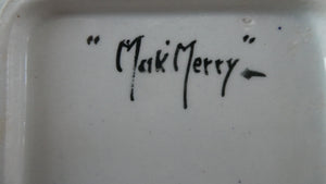 SCOTTISH POTTERY. Rare 1920s Mak Merry Hand-Painted Lidded Serving Dish. Decorated  with Fruits and Berries