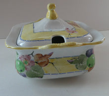 Load image into Gallery viewer, SCOTTISH POTTERY. Rare 1920s Mak Merry Hand-Painted Lidded Serving Dish. Decorated  with Fruits and Berries
