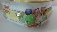 Load image into Gallery viewer, SCOTTISH POTTERY. Rare 1920s Mak Merry Hand-Painted Lidded Serving Dish. Decorated  with Fruits and Berries
