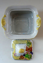 Load image into Gallery viewer, SCOTTISH POTTERY. Rare 1920s Mak Merry Hand-Painted Lidded Serving Dish. Decorated  with Fruits and Berries

