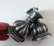 Load image into Gallery viewer, 1930s / 1940s JUST ANDERSEN Danish Pewter PAIR of Dwarf Candlesticks
