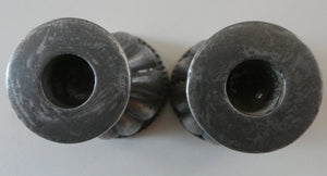 1930s / 1940s JUST ANDERSEN Danish Pewter PAIR of Dwarf Candlesticks